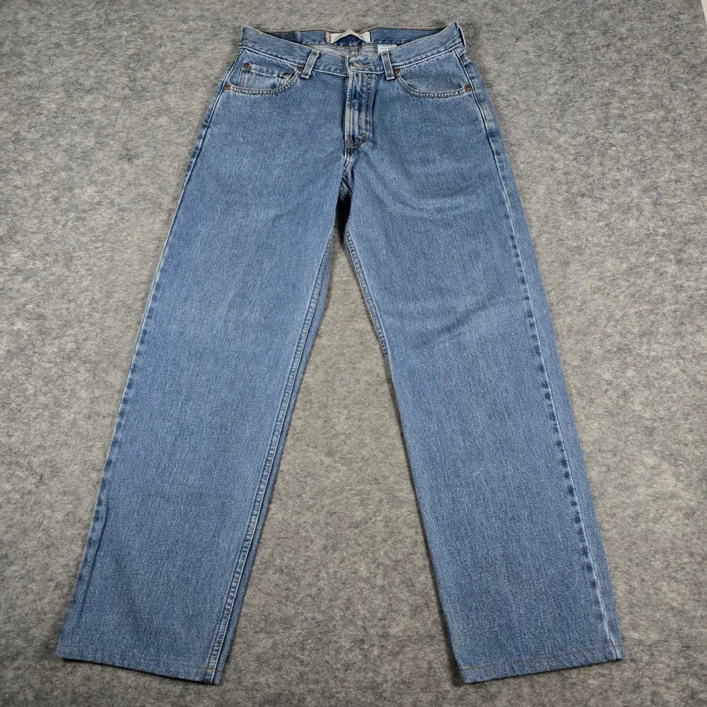 Levis Mens Blue 550 Relaxed Fit Tapered Jeans 30x30
